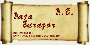 Maja Burazor vizit kartica